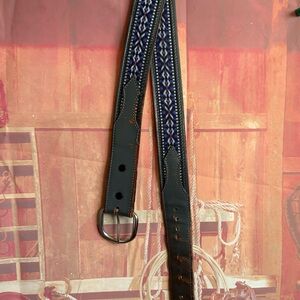 Vintage Western Woven Leather Belt